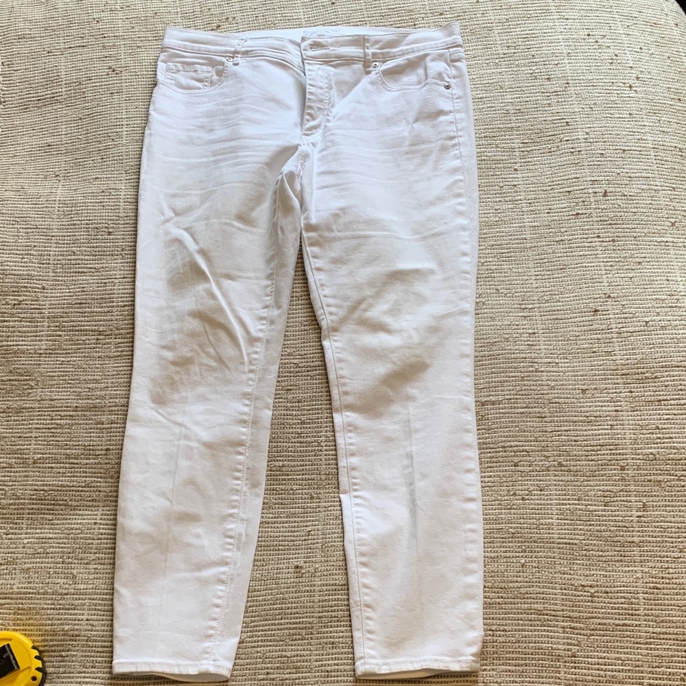 LOFT Crisp White Skinny Jeans